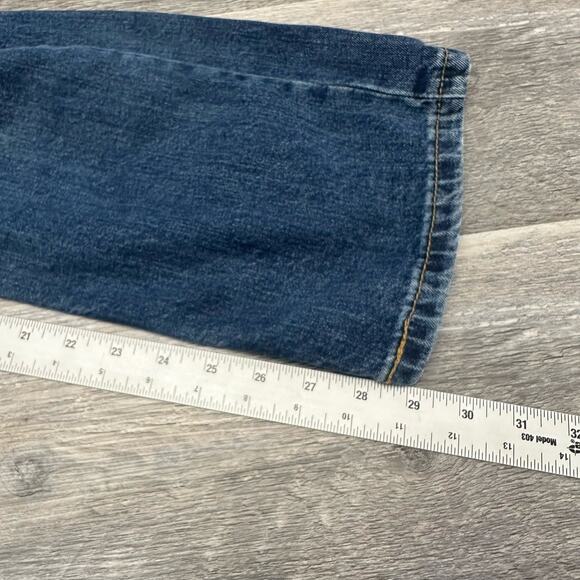 Levi's 514 Red Tab Mid Wash Faded Blue Mens 32x29 Straight Worn‎ In Denim Jeans - Picture 7 of 11